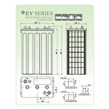 6V/480Ah AGM Battery 6V 480Ah (C100) | maintenance free | 400Ah C20 | EV Series | EVL16-400A-AM - VISION BATTERY