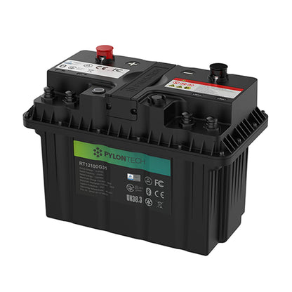 Pylontech 12V/100Ah Batería de litio 100Ah 12V con BMS integrado | 1C | 6000 ciclos | RT12100G31 | Pylontech