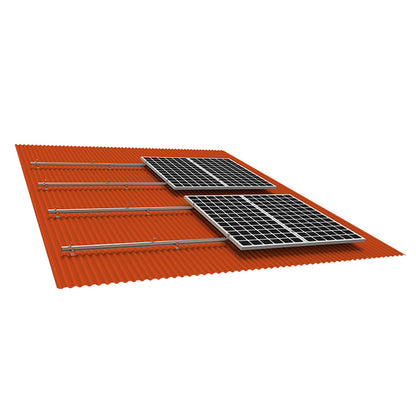 ACL06-TS-D2-AM30 [1x6] Anodized coplanar structure for 6 vertical panels (maximum width 1150mm) | TS-D2 Series - TECHNO SUN